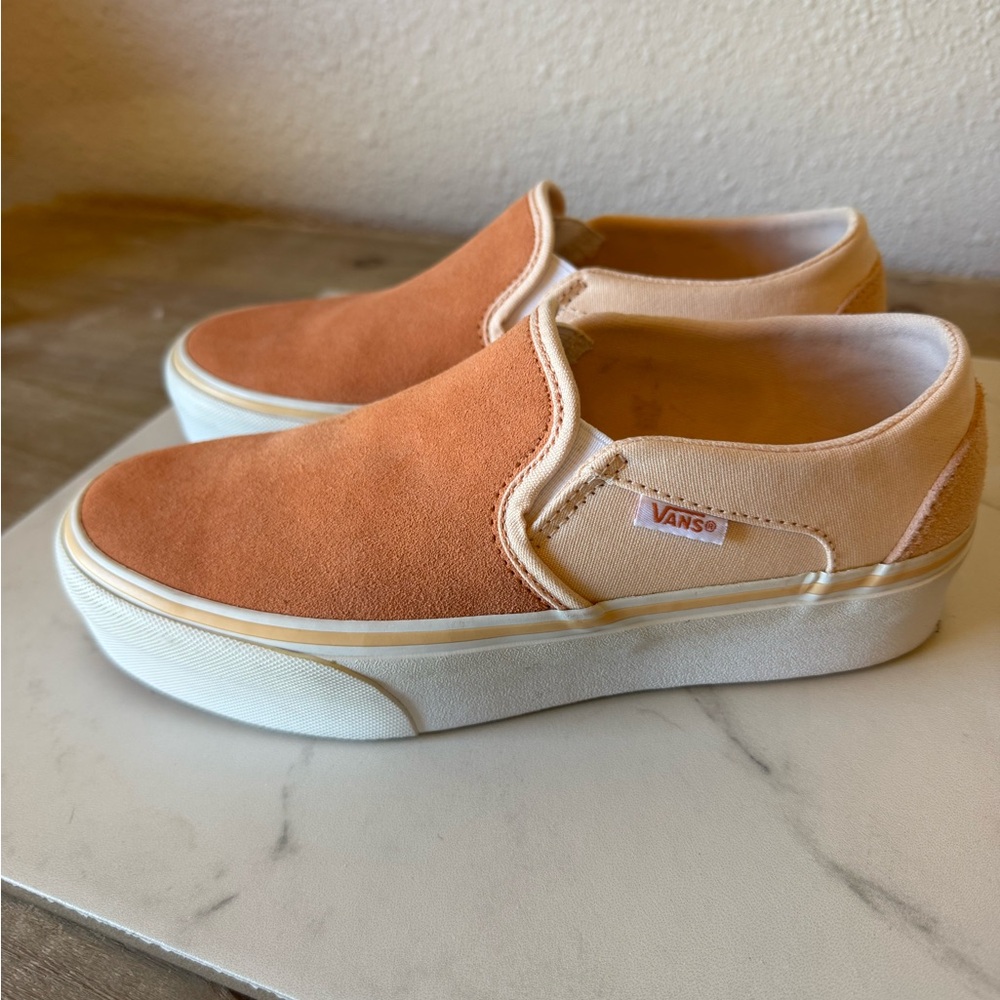 Vans Asher Platform pink slip on Sneaker size 7
